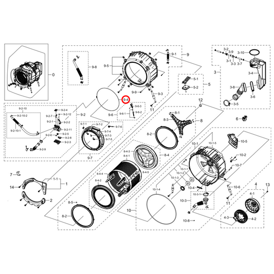 DC97-04981F Samsung Front Load Washing Machine Door Seal Clamp