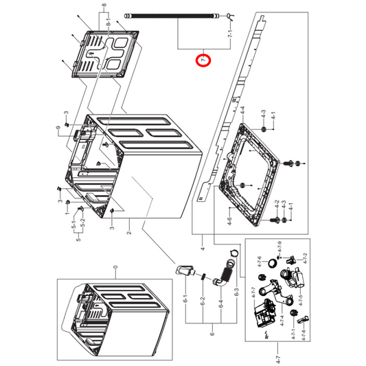 DC97-16979A Samsung Washing Machine Drain Hose