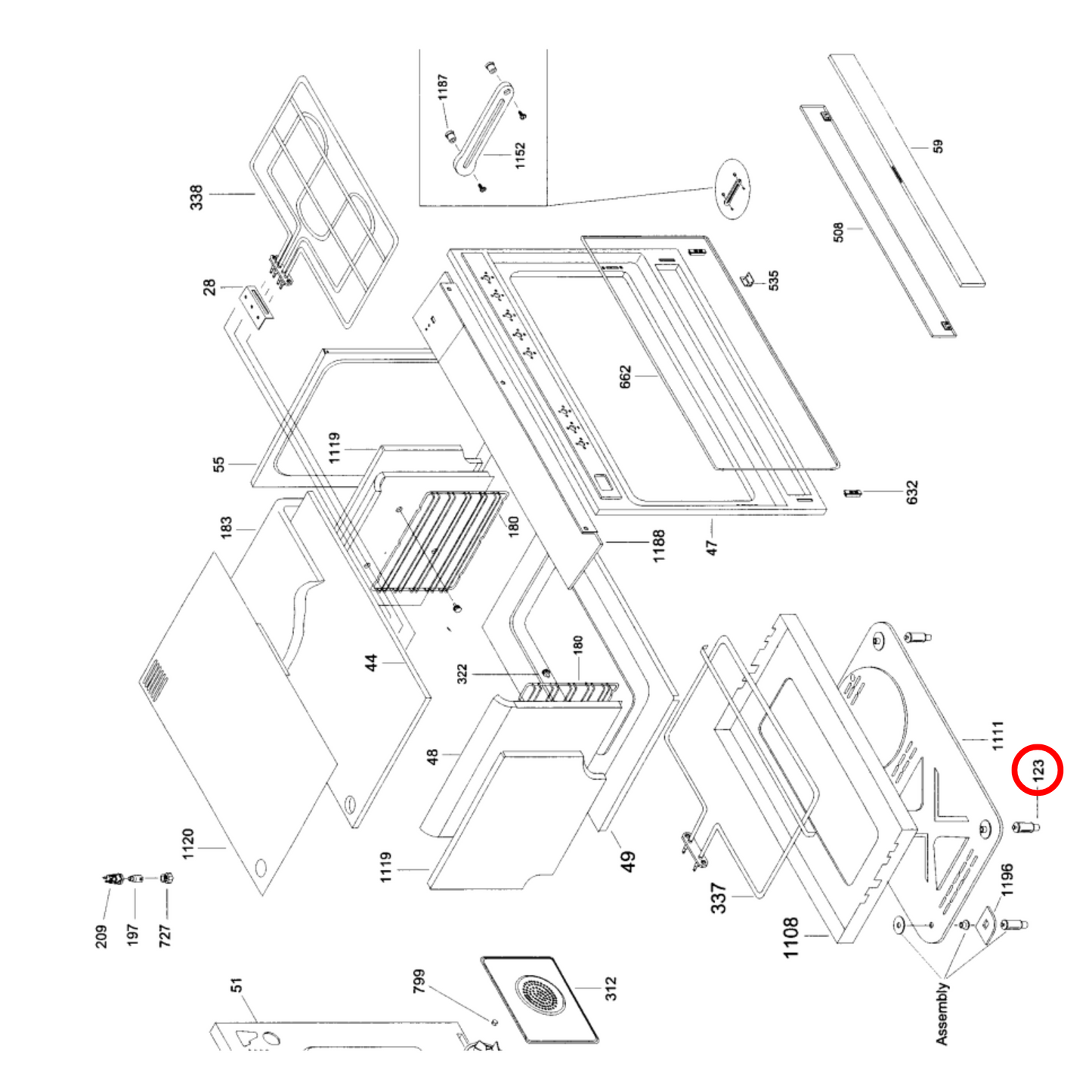 ET403376 Electrolux, Westinghouse Oven Leveling Foot