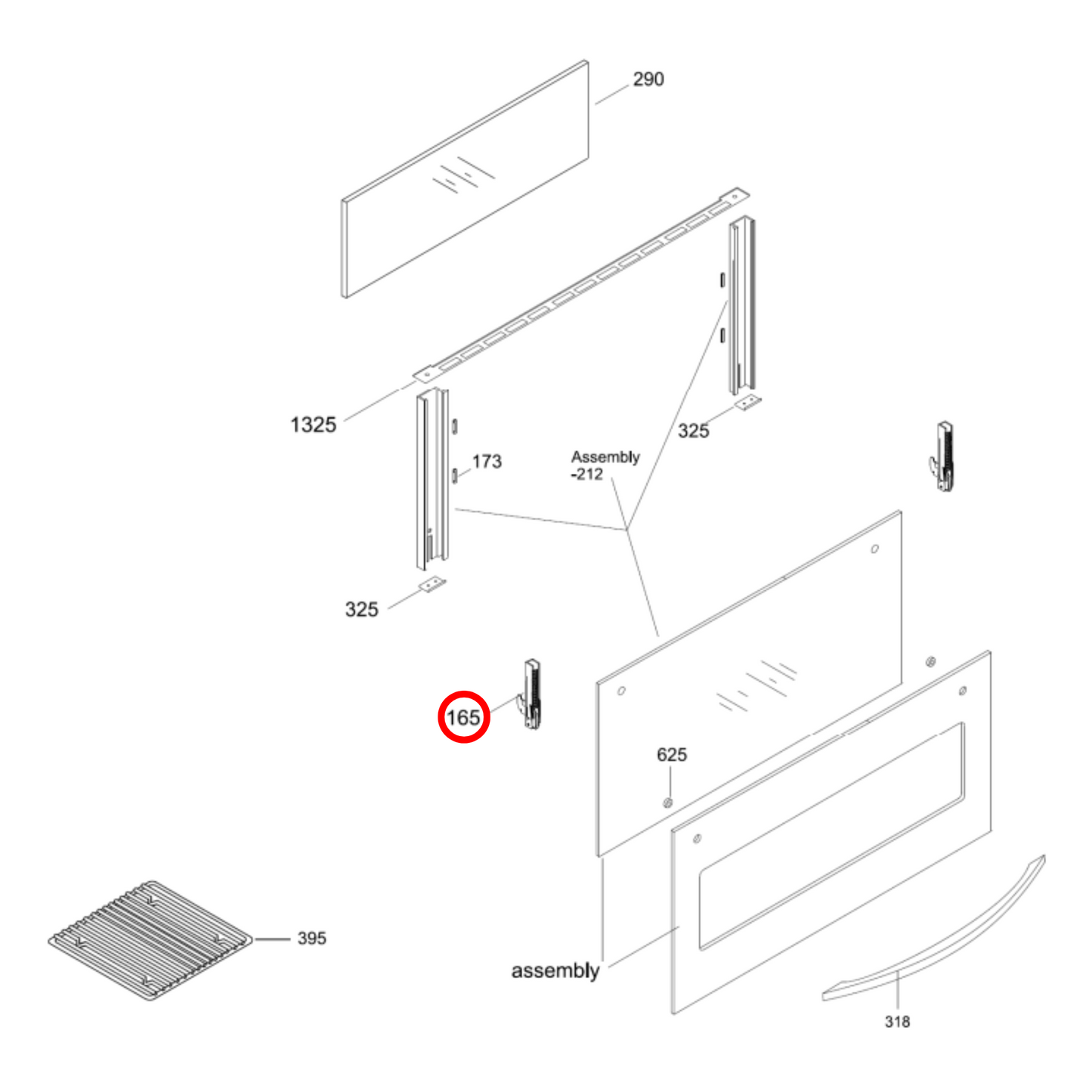 ET431122 Westinghouse Chef Oven Door Hinges