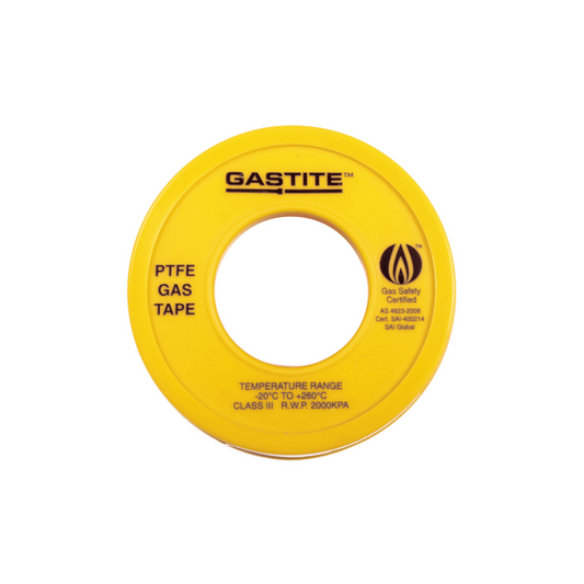 Gastite 12Mm x 10M Yellow Thread Seal PTFE Gas Tape