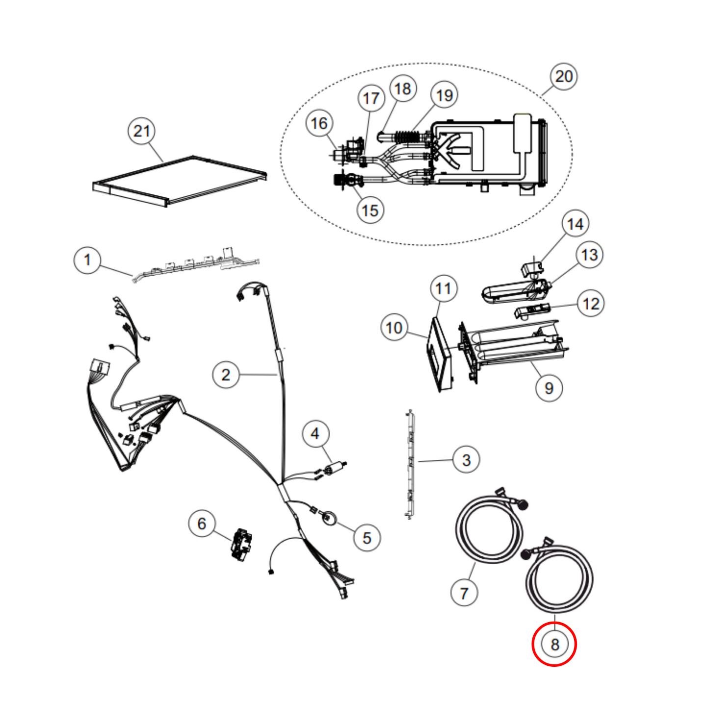 H0020300159A Fisher & Paykel Front Load Washing Machine Hot Inlet Hose