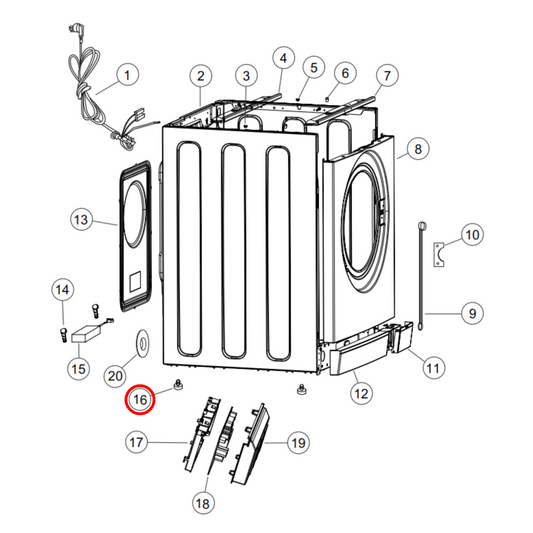 H0020300170A Fisher & Paykel Washing Machine Leveling Foot 4 Pieces