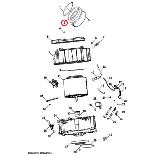 H0020300590A Haier Washing Machine Door Seal