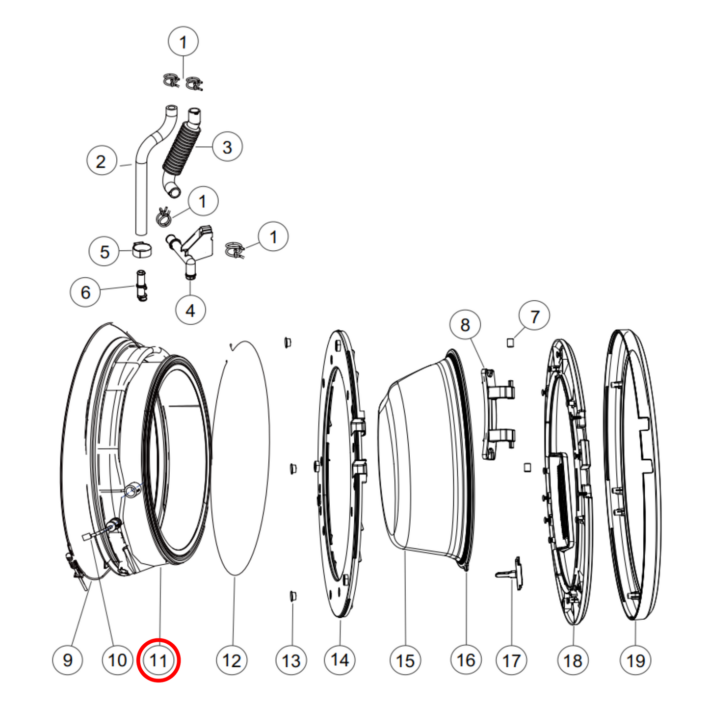 H0020300601K Fisher & Paykel Front Load Washing Machine Door Seal