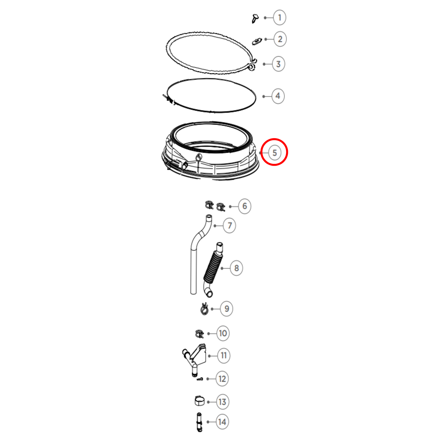 H0020300601L Fisher & Paykel Washing Machine Door Seal