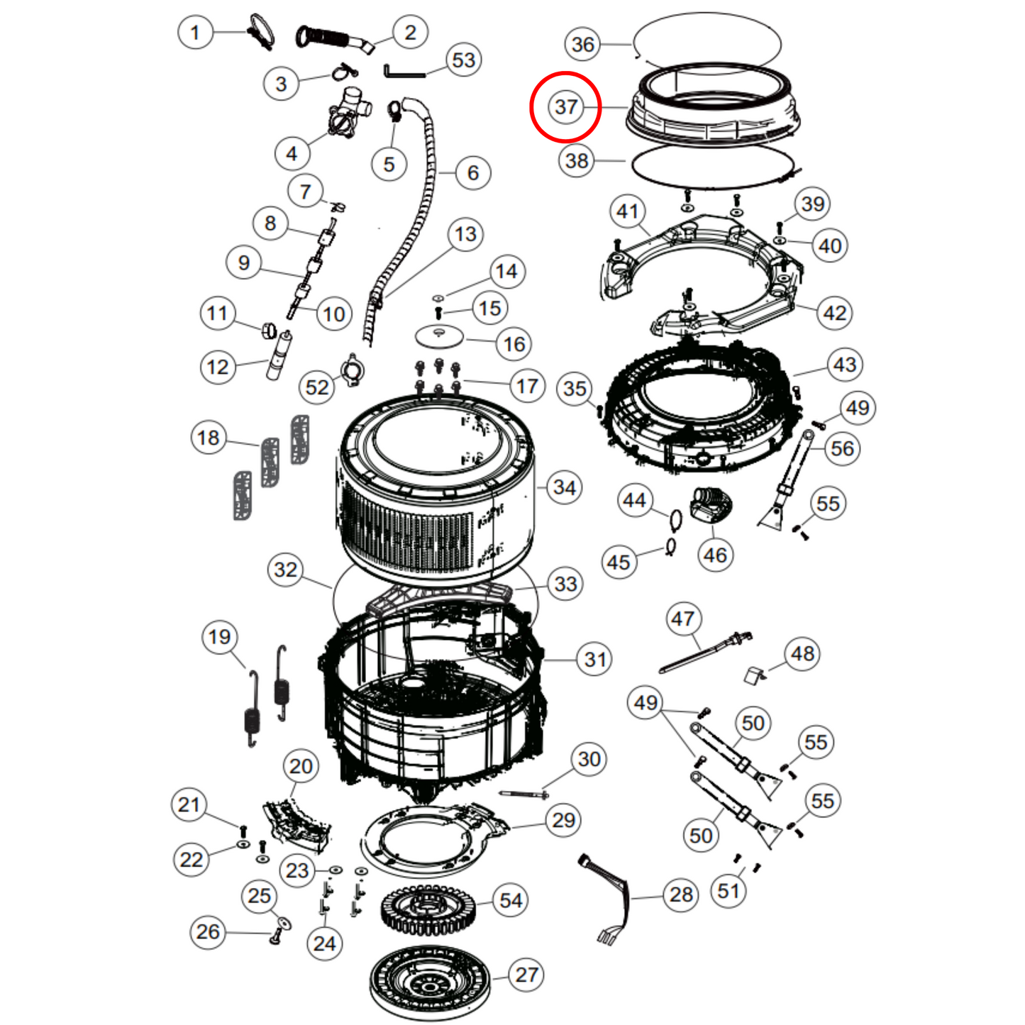 H0020300601M Fisher & Paykel Front Load Washing Machine Door Seal