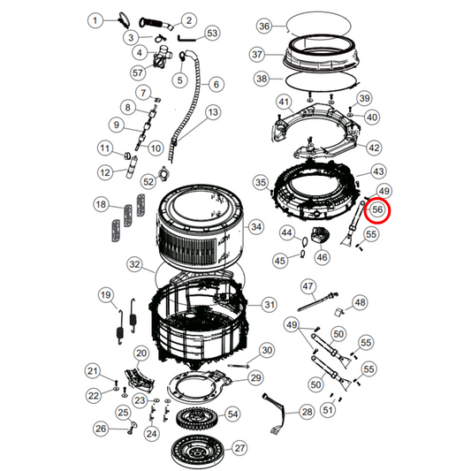 H0020600213 Fisher & Paykel, Haier Front Load Washing Machine Shock Absorber