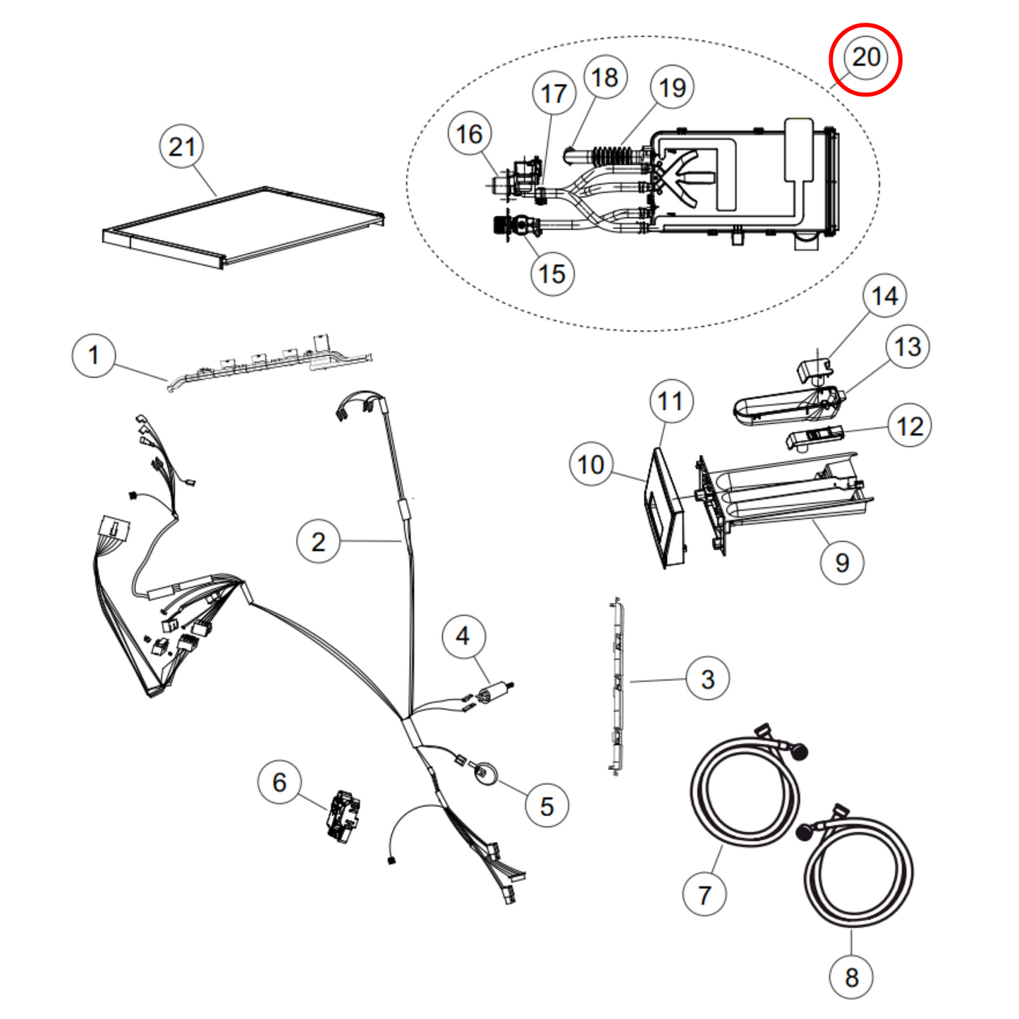 H0020810355 Fisher & Paykel Washing Machine Storage Tank Assembly