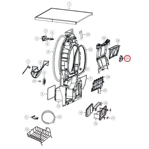 H0024000290 Fisher & Paykel, Haier Dryer Door Lock