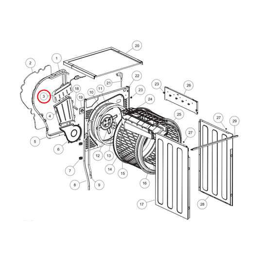 H0024000291A Fisher & Paykel, Haier Dryer Heater - DE8060 HD80-01