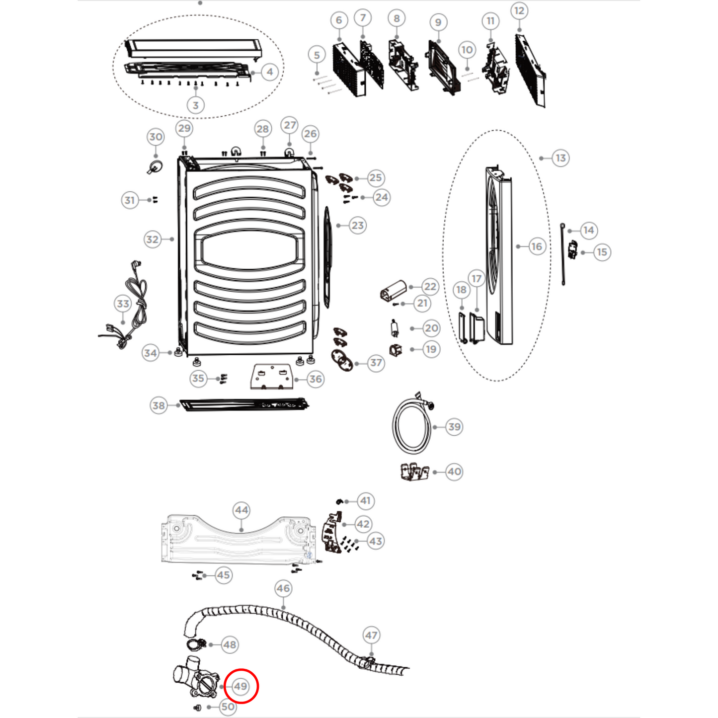 H0024000406A Fisher & Paykel Front Load Washing Machine Drain Pump