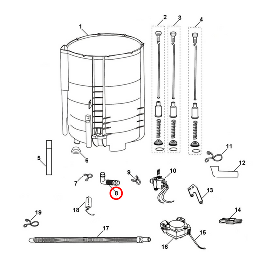 H0030300039B Haier Top Load Washing Machine Inner Hose