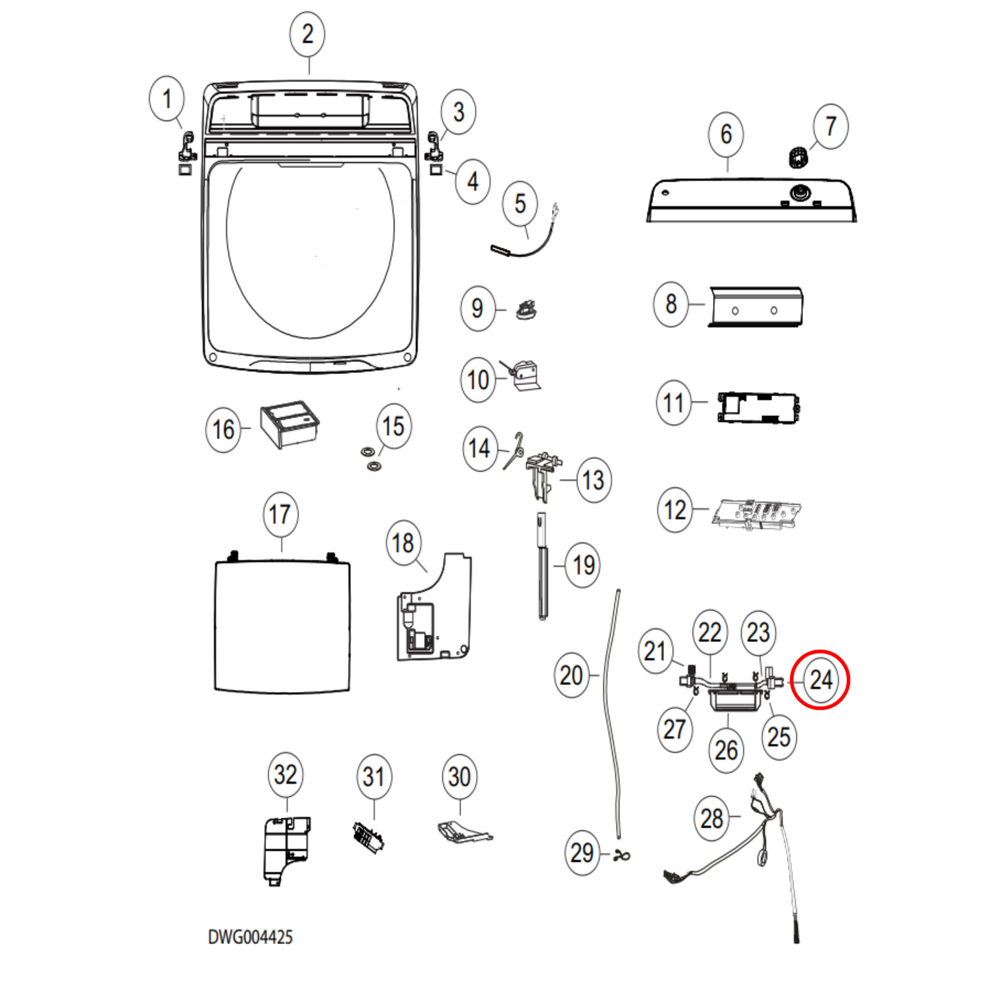 H0034000889L Haier Top Load Washing Machine Cold Inlet Valve