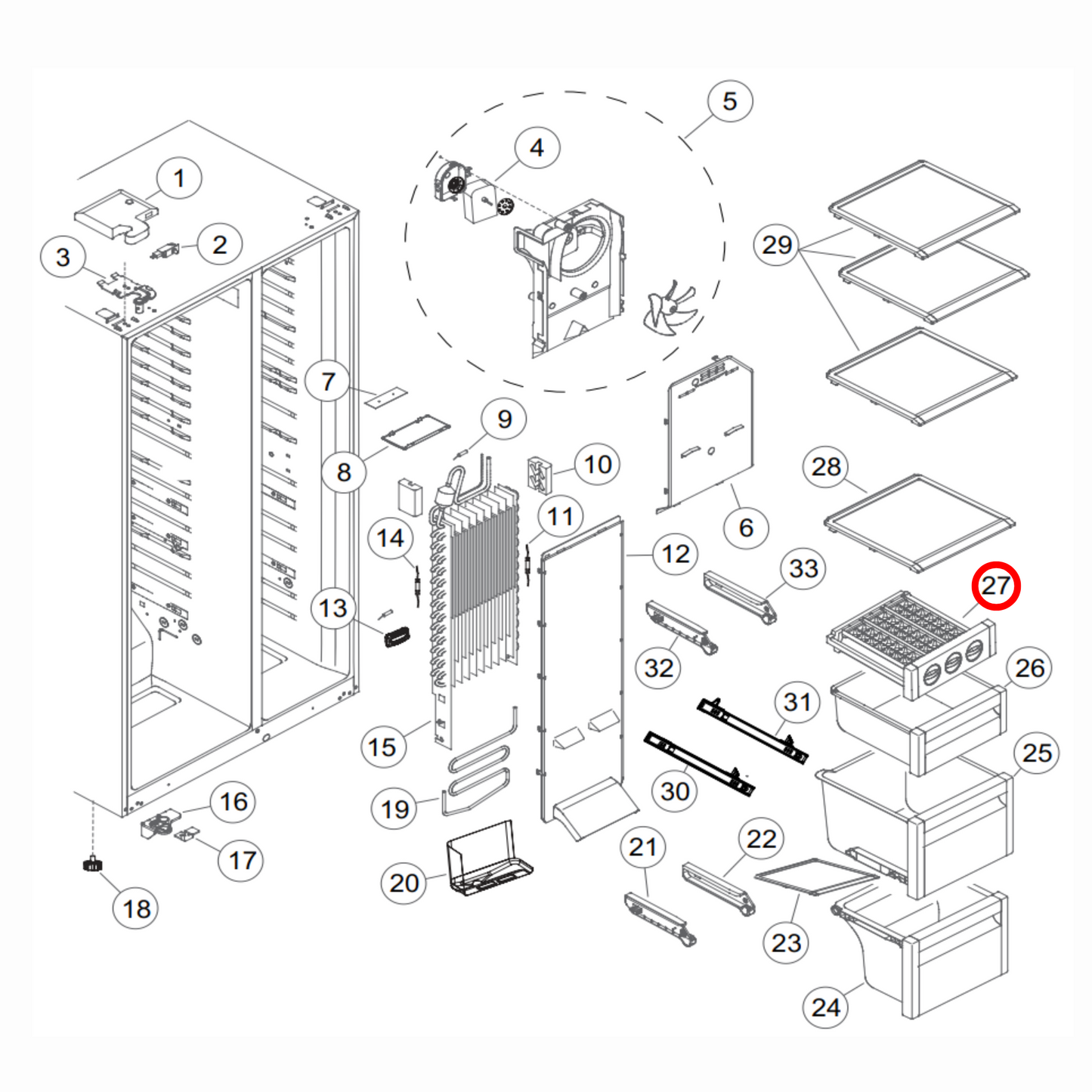 H0060826251A Fisher & Paykel Fridge Ice Mould