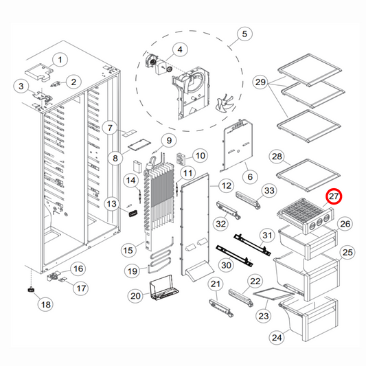 H0060826251A Fisher & Paykel Fridge Ice Mould