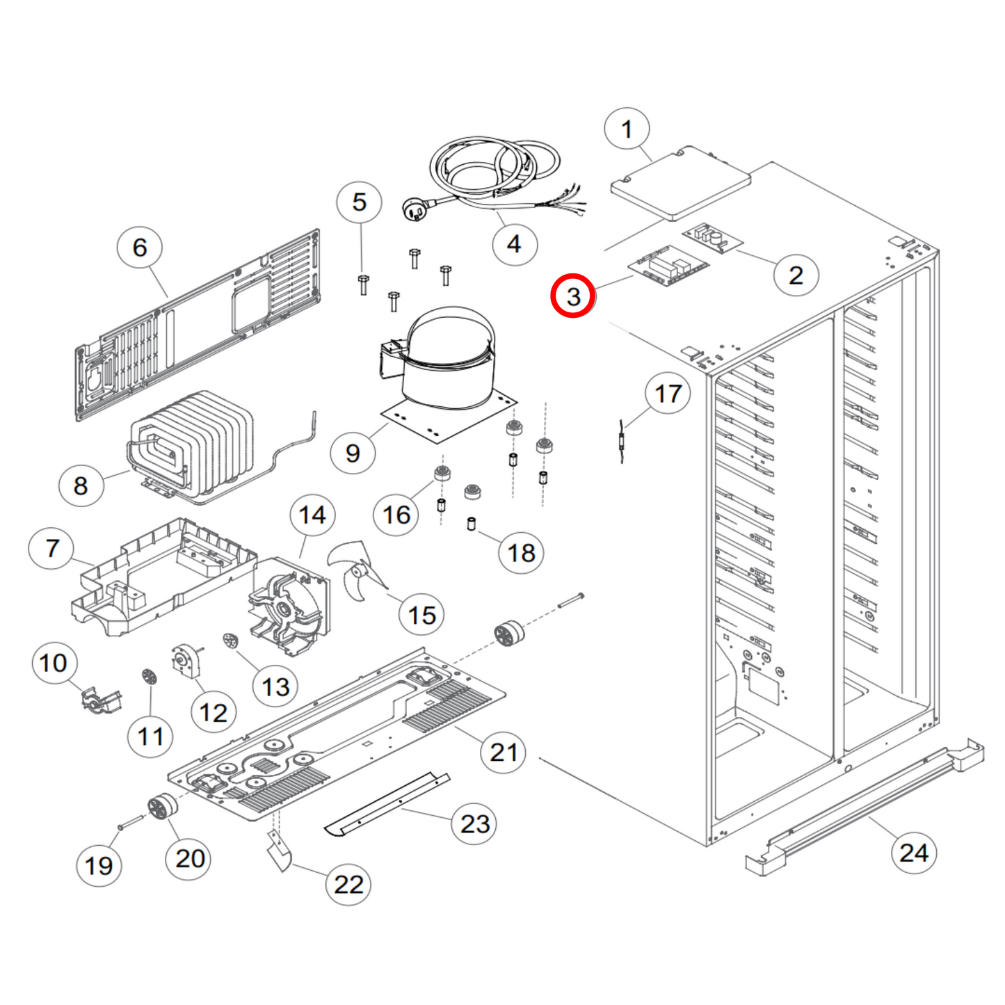 H0061800067A Fisher & Paykel Fridge Power Board