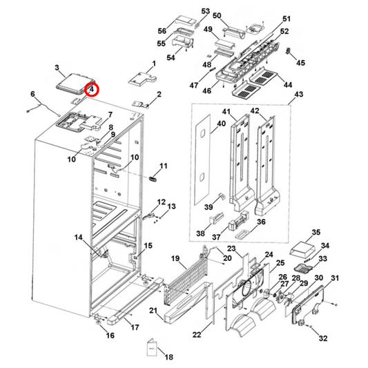 H0061800135 Fisher & Paykel, Haier Fridge PCB Control Board