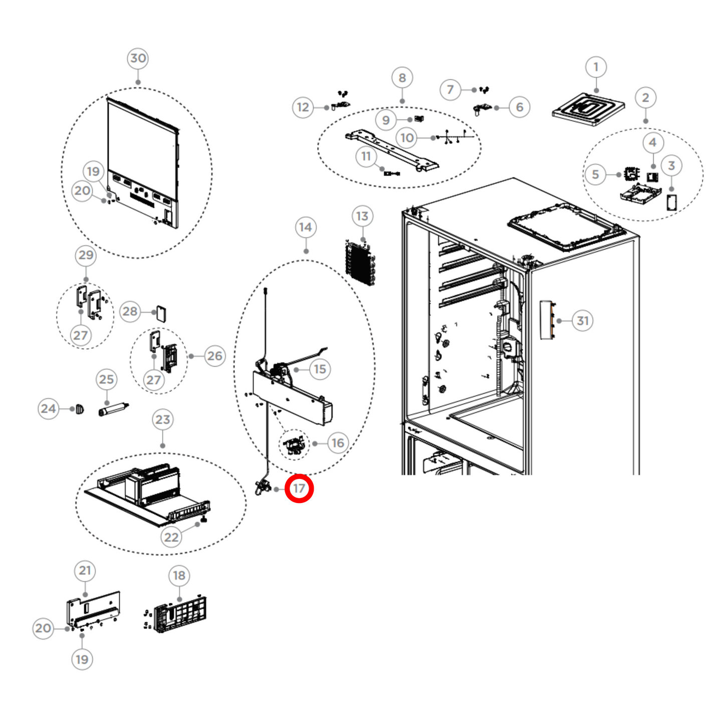 H0064002381A Fisher & Paykel, Haier Fridge Water Valve