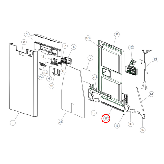 H0120200356 Fisher & Paykel, Haier Dishwasher Inner Door Seal