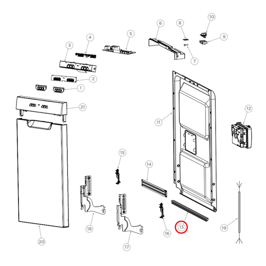 H0120300368 Fisher & Paykel Dishwasher Inner Door Seal