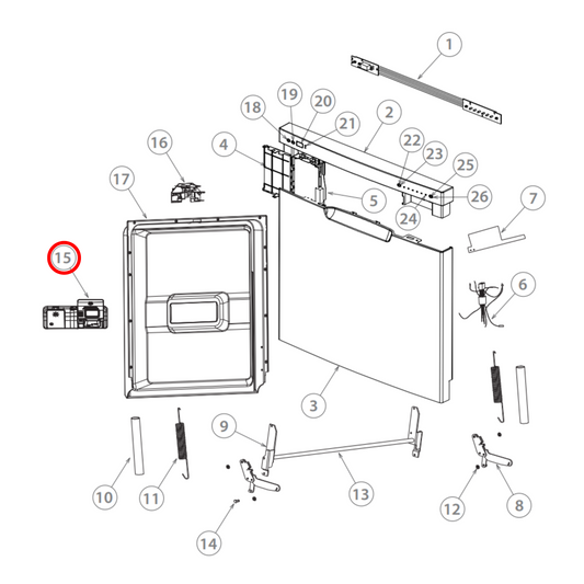 H0120400048 Fisher & Paykel Dishwasher Detergent Dispenser Assembly