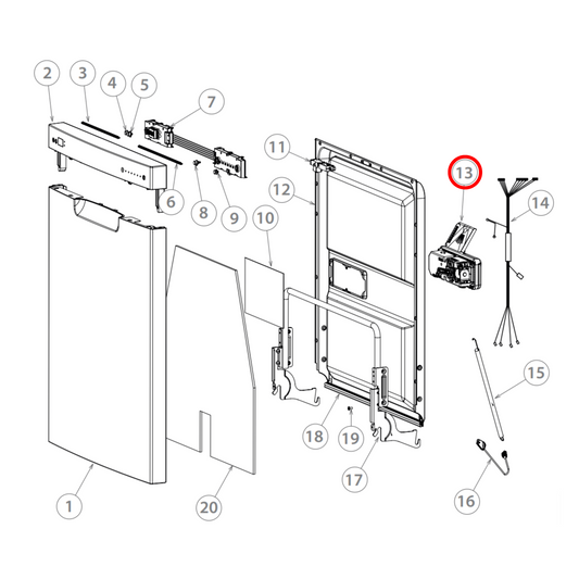 H0120400080 Fisher & Paykel Dishwasher Detergent Dispenser