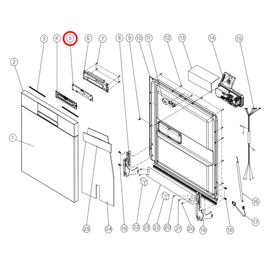 H0121800081A Fisher & Paykel, Haier Dishwasher Display PCB Board