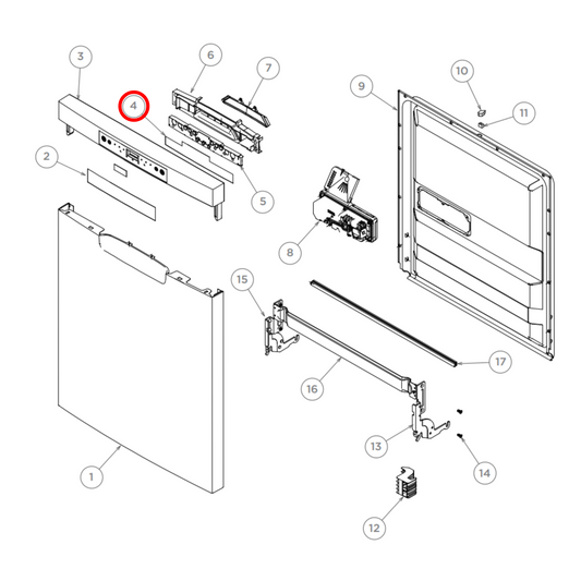 H0121800114A Fisher & Paykel, Haier Dishwasher PCB Mainboard