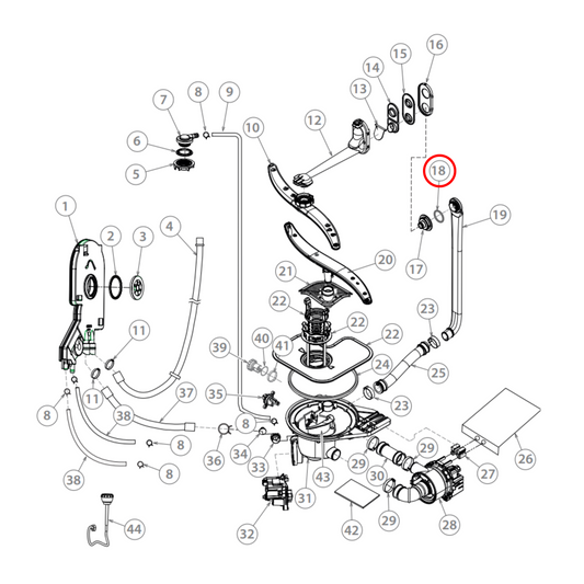 H012G4050157 Fisher & Paykel, Haier Dishwasher O-Ring Air Vent