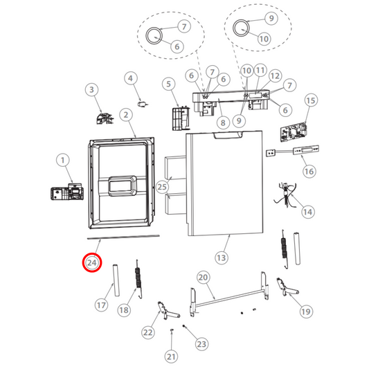 H012G4050243 Fisher & Paykel, Haier Dishwasher Lower Door Seal