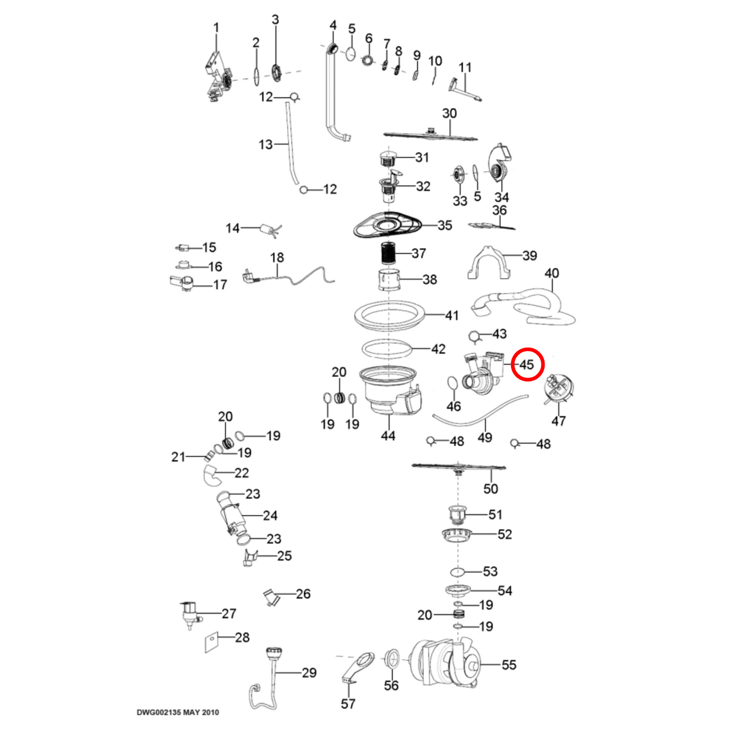 H012G5040004B Fisher & Paykel, Haier Dishwasher Drain Pump - 791071