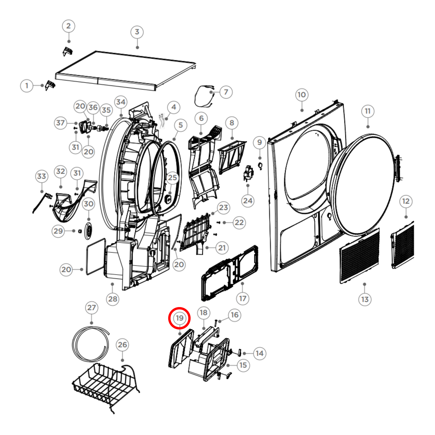 H0180200137 Fisher & Paykel Dryer Lint Filter