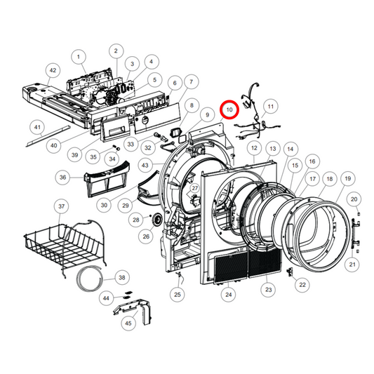 H0180800552 Fisher & Paykel Condenser Dryer Support Front Drum