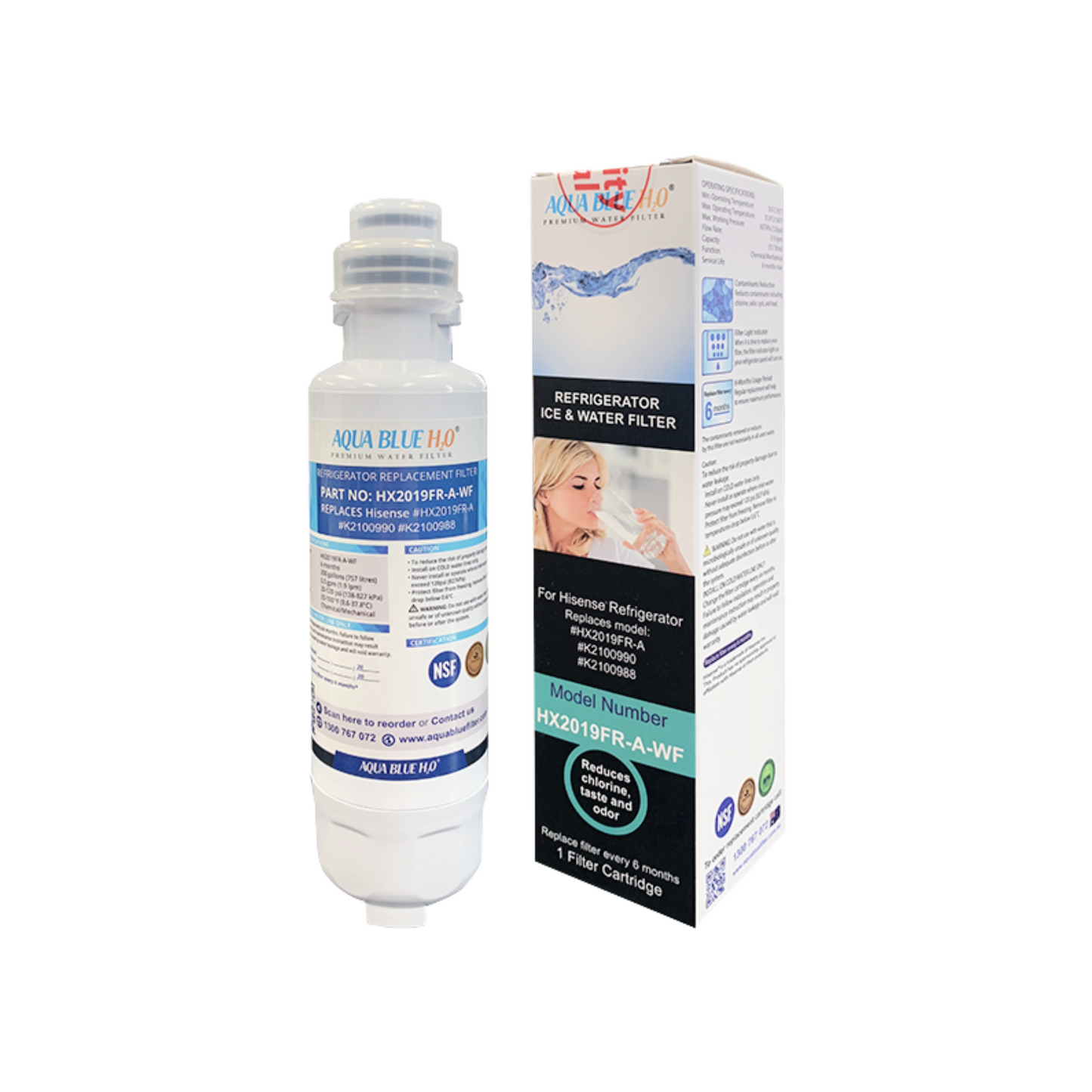 K2100990 Hisense Fridge Water Filter - K2100988, HX2019FR-A