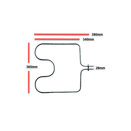 SE110 Simpson, Westinghouse Oven Bottom Heating Element 1800W 9613 - 0122002068