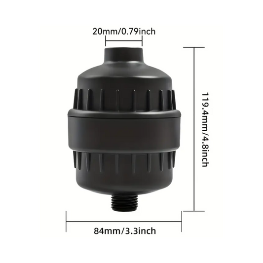 SF650 High Output Universal Shower Filter System With 12 Stage Cartridge Black Box Version Black