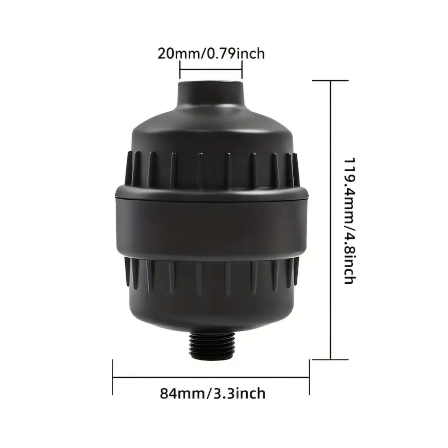 SF650 High Output Universal Shower Filter System With 12 Stage Cartridge Black Box Version Black