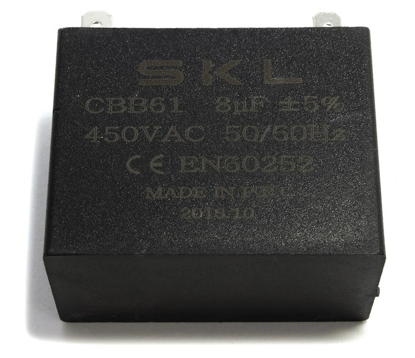 CAP008SQ Capacitor 8UF Square 450V Size 47x22x34mm