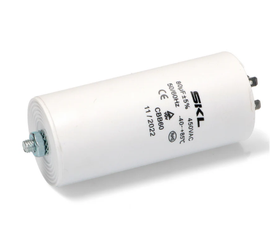 CAP080MS Capacitor 80µF Ø55x120mm 450V Metal with Stud
