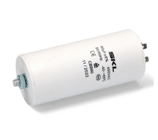 CAP080MS Capacitor 80µF Ø55x120mm 450V Metal with Stud