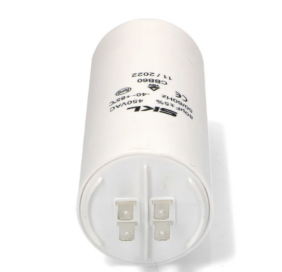 CAP080MS Capacitor 80µF Ø55x120mm 450V Metal with Stud