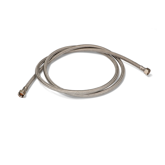 Z DN8 X2304IUG 2M Universal Coffee Machine Flexible Inox Hose Striaght 3/8 x 3/8 BSP Female