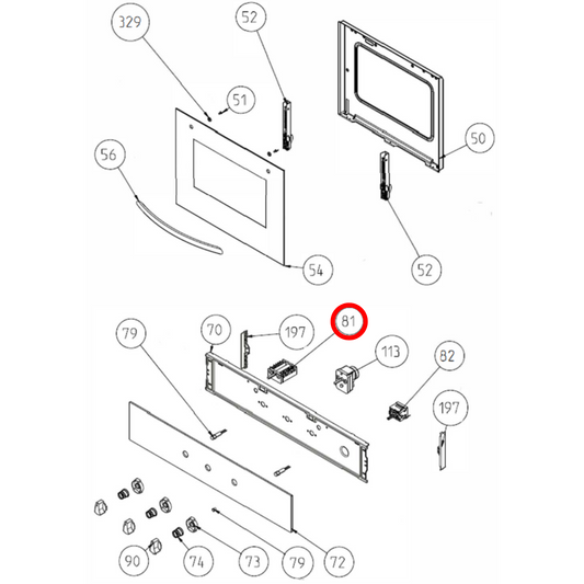 V32012450 Blanco Oven Function Selector Switch